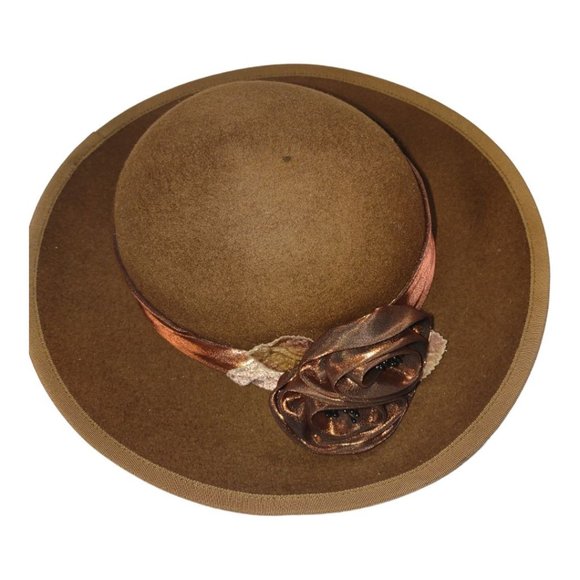 New York Toucan Collection Wool Felt Chocolate Brown Women\'s Hat Accessory With main image 5